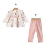 🌸 “Sugar Blossom” Set – Soft as candy… Steals hearts at first glance! 💕 Elegance, cuteness, and baby charm in one outfit! - Image 2
