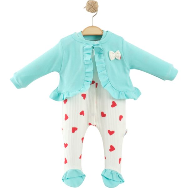 💖 Minik Prensesin İçin Yumuşacık Kalpler ve Büyüleyici Zarafet! İlk anılar için mükemmel, yumuşacık ve şirin bir takım! 👶🎀